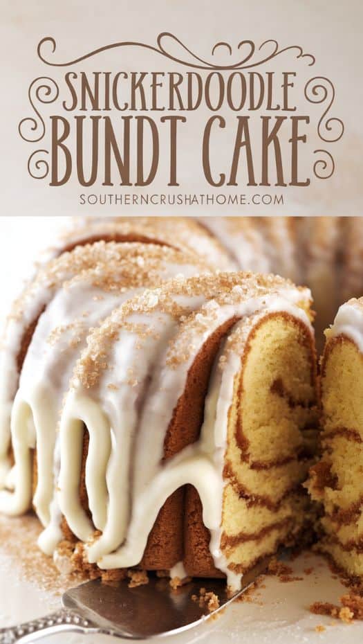 Snickerdoodle Bundt Cake sliced