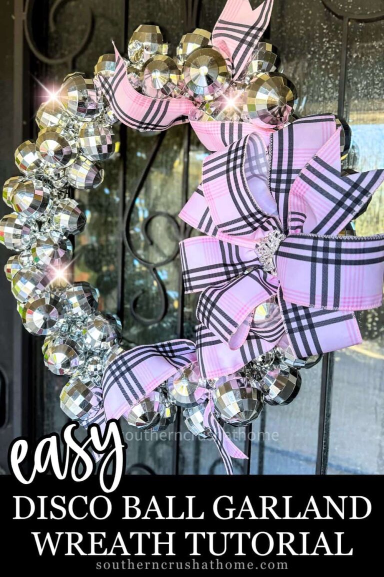 Disco Ball Garland Wreath DIY