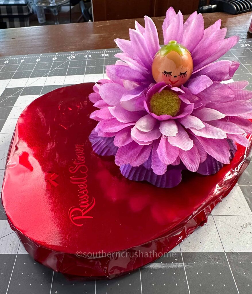 flower fairy on a box of chocolates