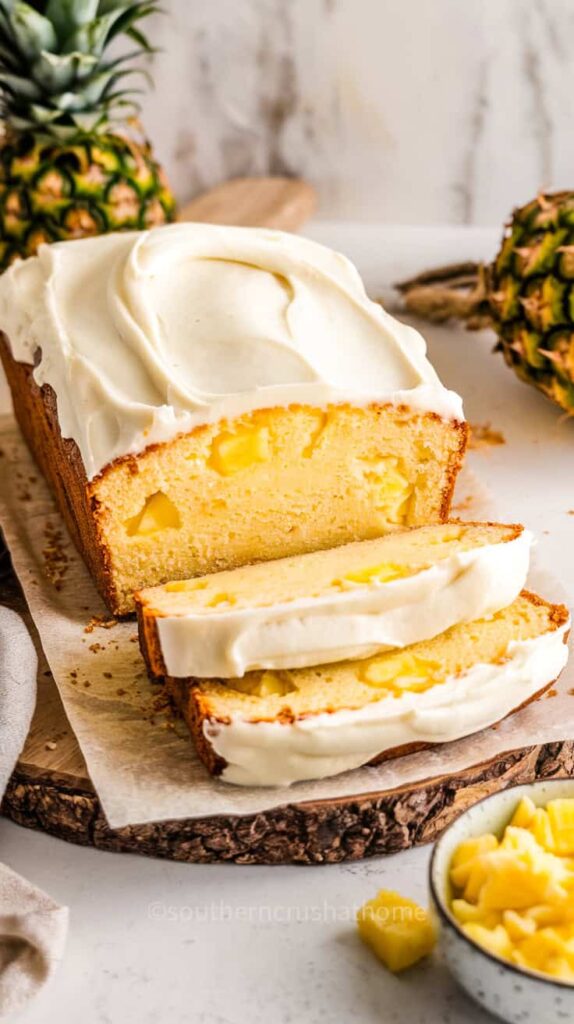 pineapple bread with cream cheese frosting