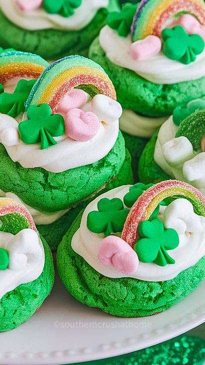 If you love the iconic Shamrock Shake from McDonald's, you're going to adore these St Patrick's Day Shamrock Shake Cake Mix Cookies.