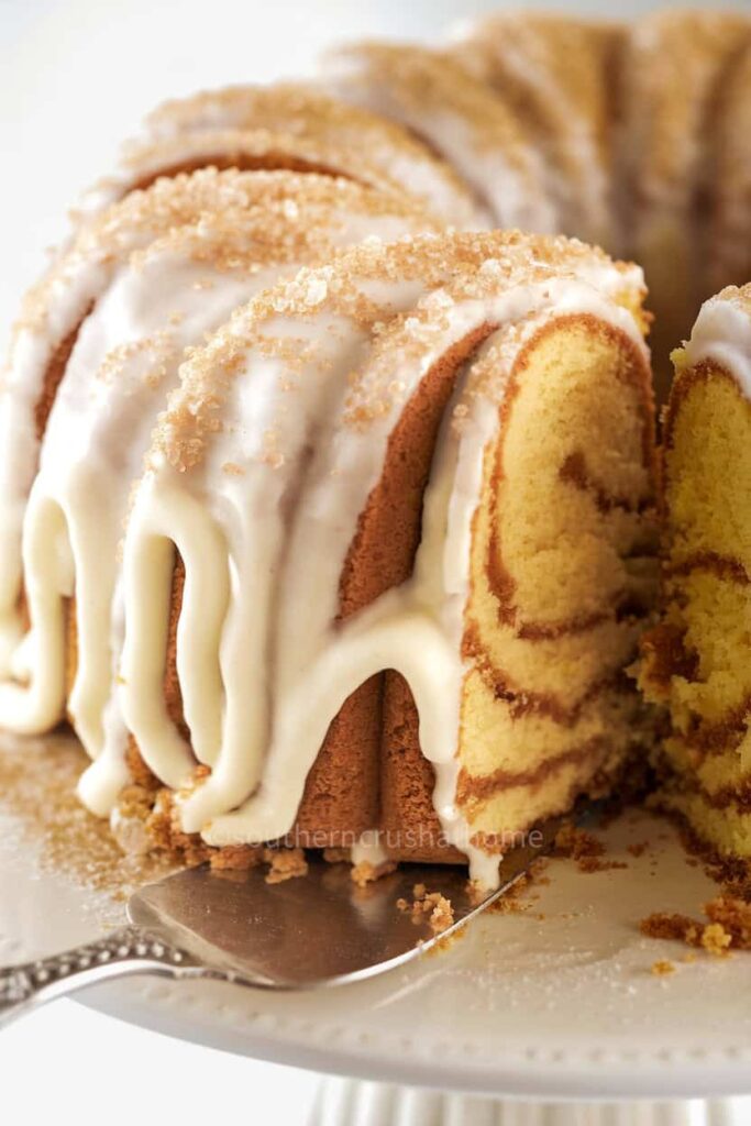 Snickerdoodle Bundt Cake slice