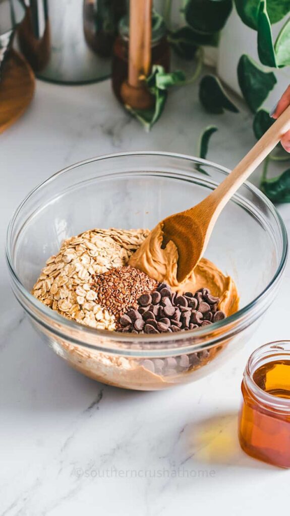 Peanut Butter Balls ingredients in a bowl