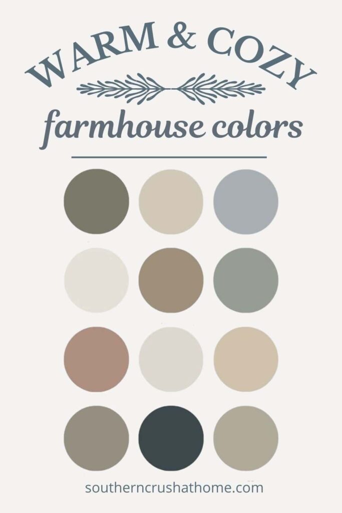 warm & cozy farmhouse colors 